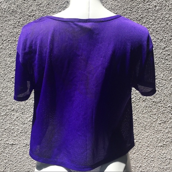 PINK VS purple sheer mesh crop top size S - Picture 5 of 7